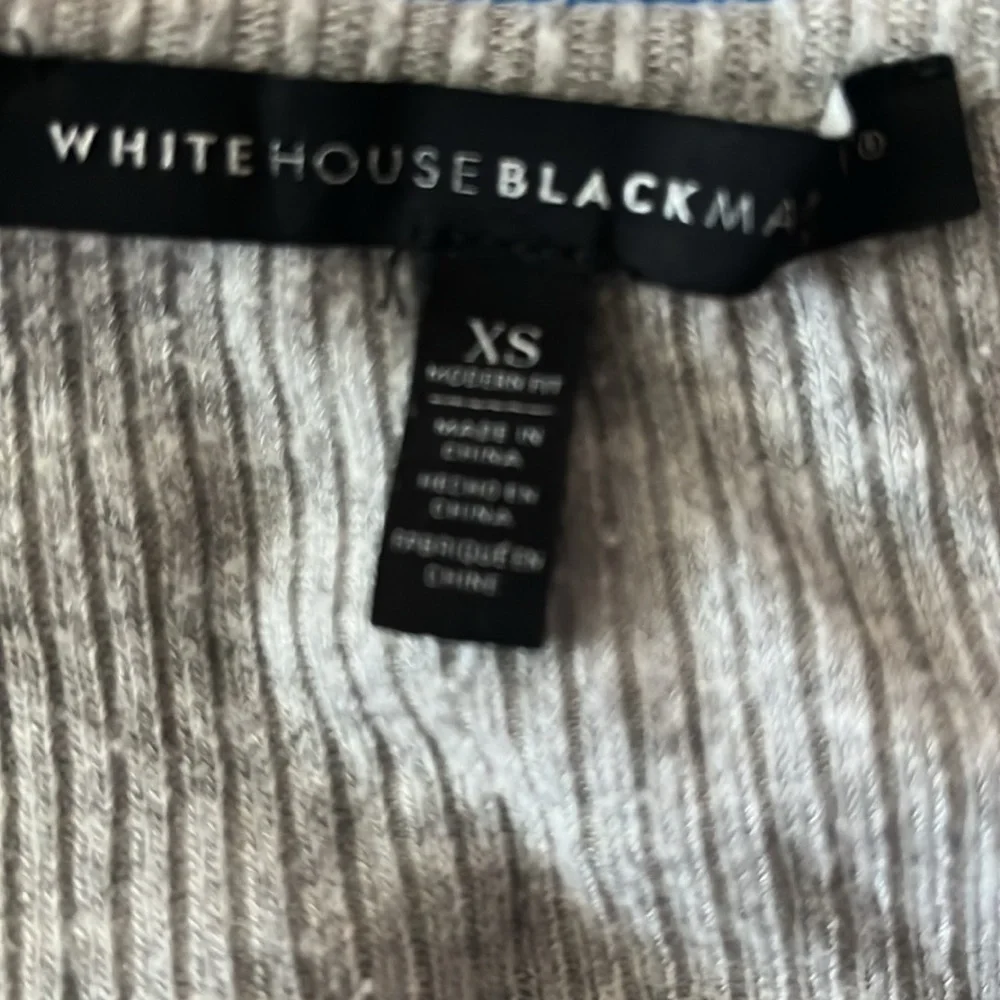 White House Black Market Women's Gray Ribbed Wrap Top XS Yoga Comfort